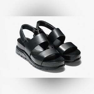 Cole Haan Black Leather Sandals